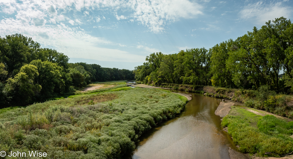 Little Blue River seen from US Highway 136 in Nebraska