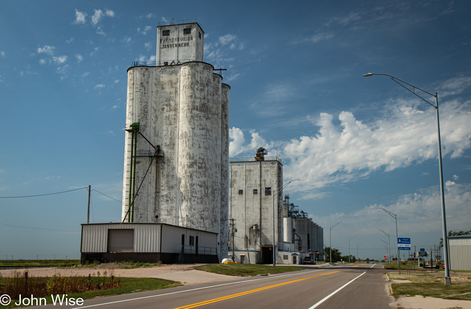 Grain silo in Jansen, Nebraska