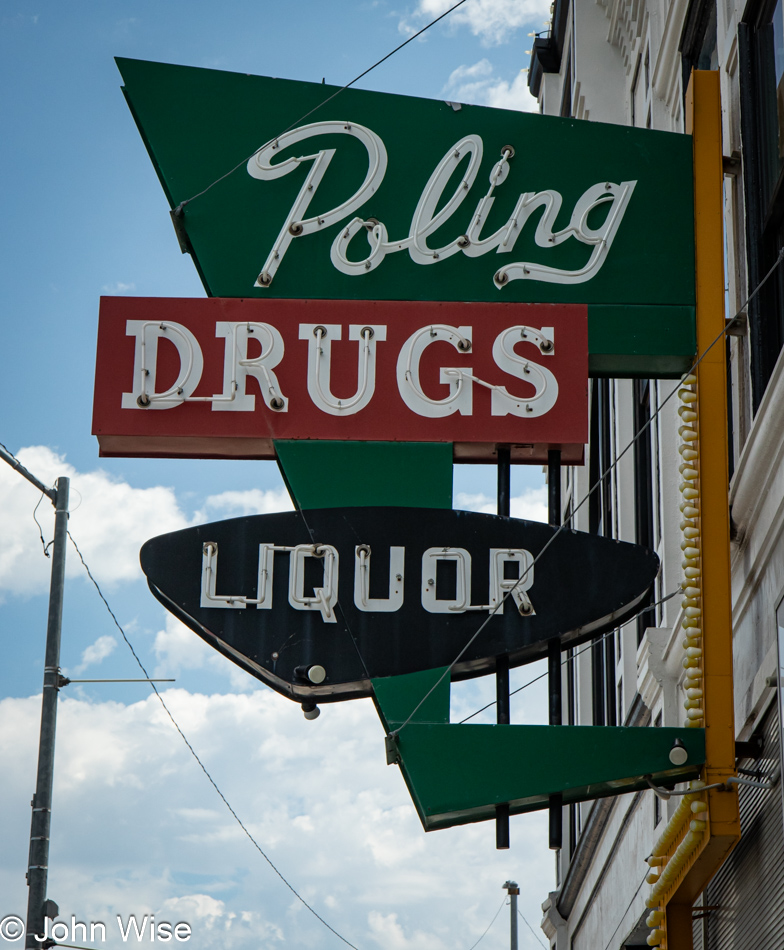 Drug store sign in Beatrice, Nebraska