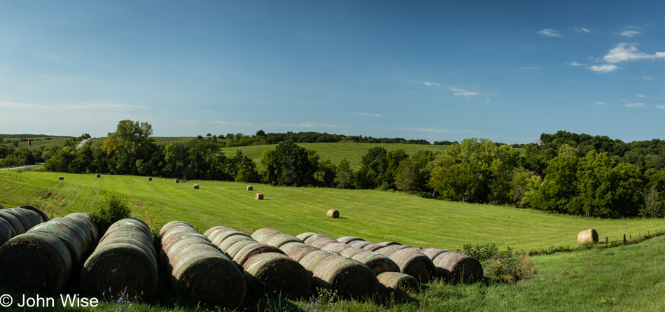 Hay on US Route 34 in Iowa