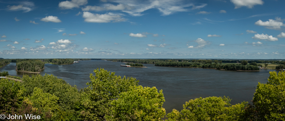 Mississippi River seen from Mosquito Park in Burlington, Iowa