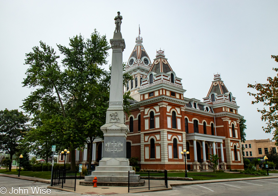 Courthouse in Pontiac, Illinois on the famous Old Route 66