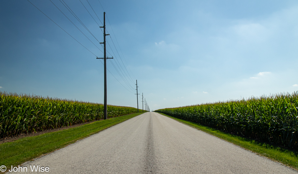 Corn on State Road 18 in Indiana