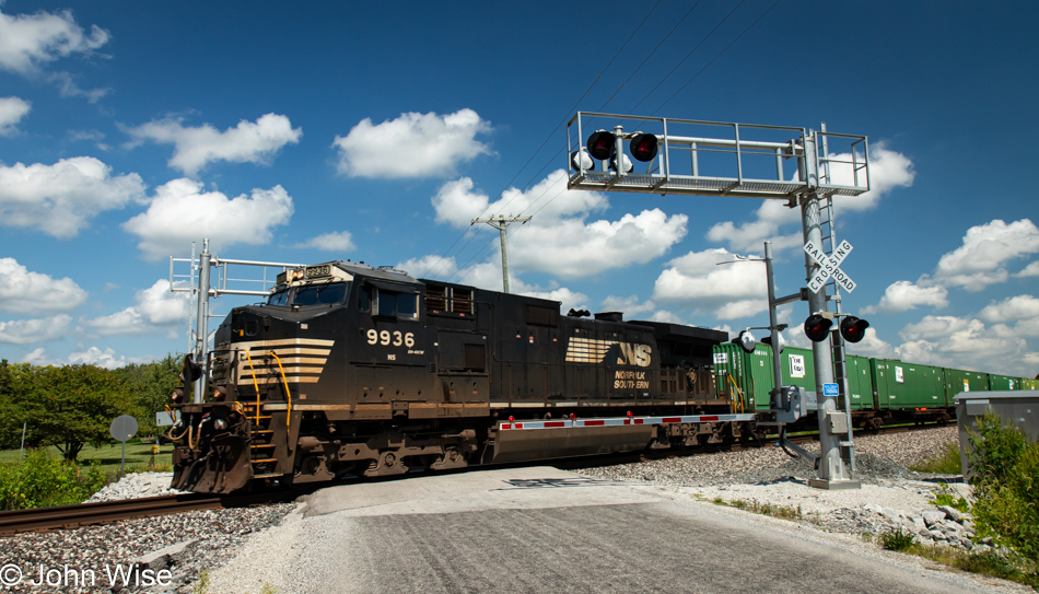 Train Crossing on Country Road N 525 W near Delphi, Indiana