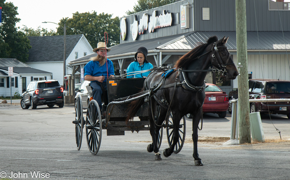 Amish couple in Monroe, Indiana