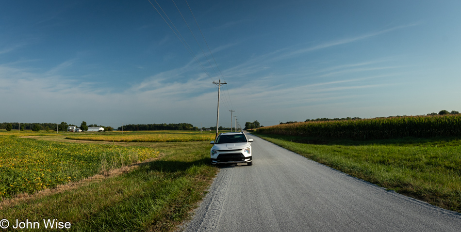 Corn field on the Lincoln Highway east of Upper Sandusky, Ohio