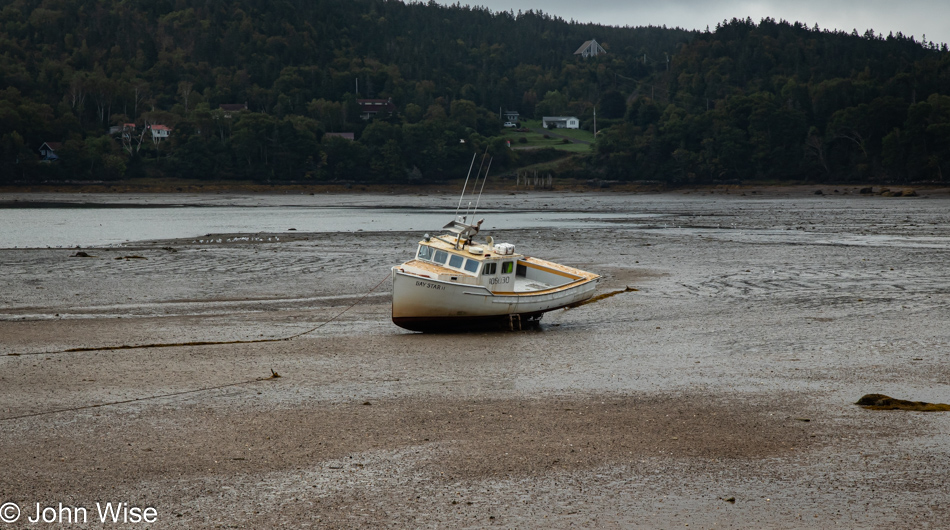 Harbor at low tide in Sandy Cove, Nova Scotia, Canada