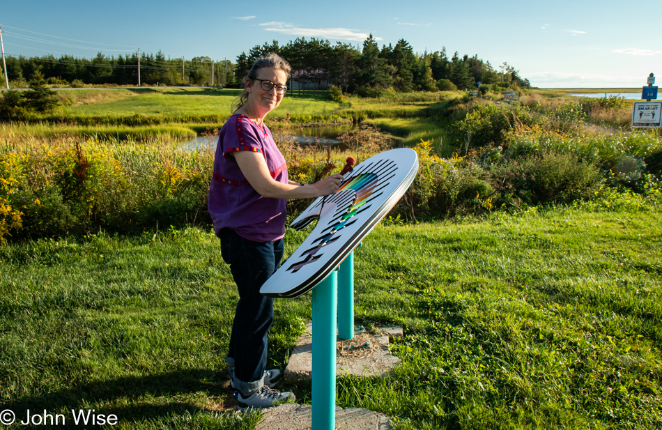 Caroline Wise at Cameron Pond in Judique, Nova Scotia, Canada