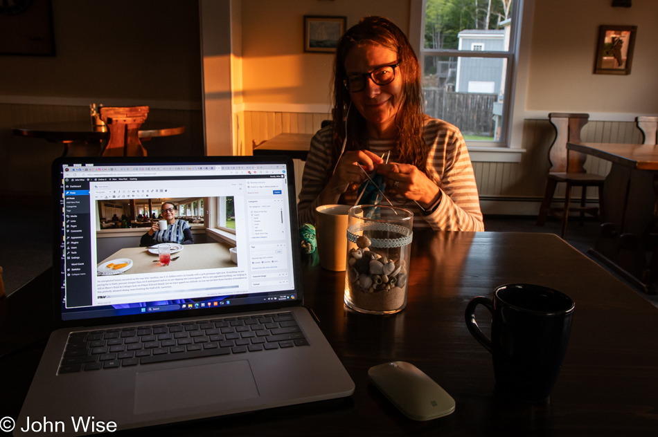 Caroline Wise in Ingonish Beach, Nova Scotia, Canada