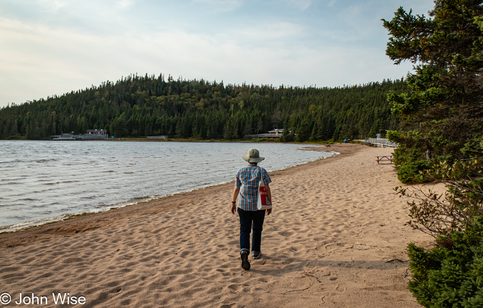 Caroline Wise at Sandy Pond in Terra Nova National Park, Newfoundland, Canada