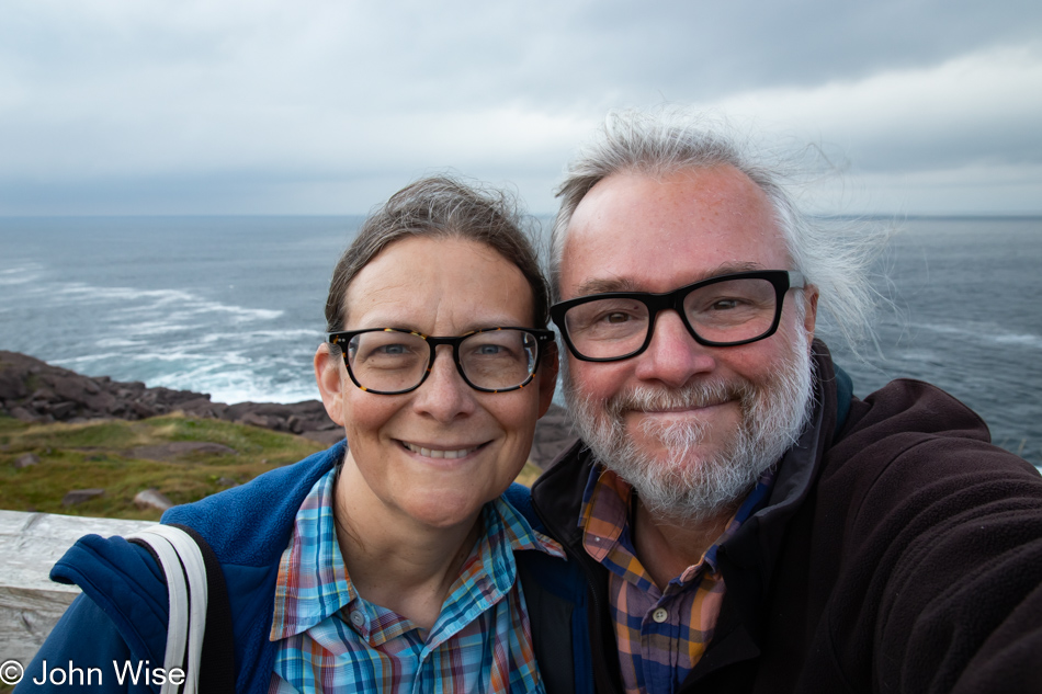 Caroline Wise and John Wise at Cape Spear, Newfoundland, Canada