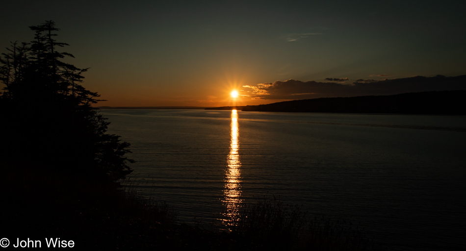 Sunset in New Bridge on the Irish Loop Trail in Newfoundland, Canada