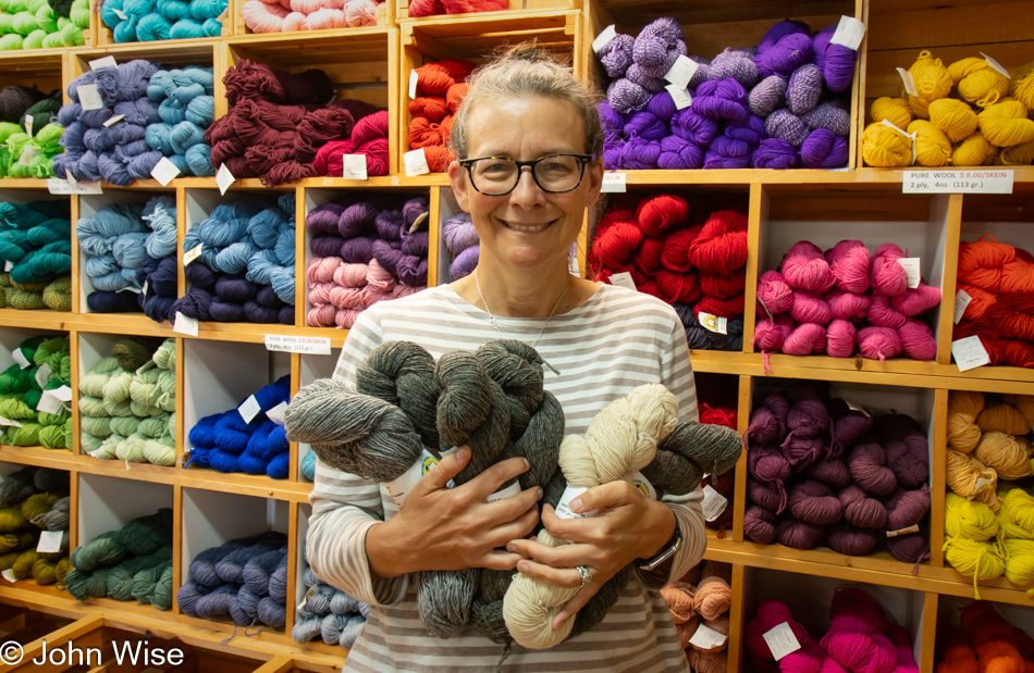 Caroline Wise at Lismore Sheep Farm in River John, Nova Scotia, Canada