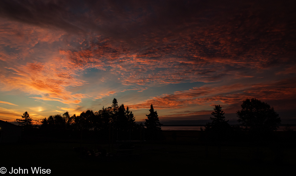 Sunrise from Shepody Inn in Shepody, New Brunswick, Canada