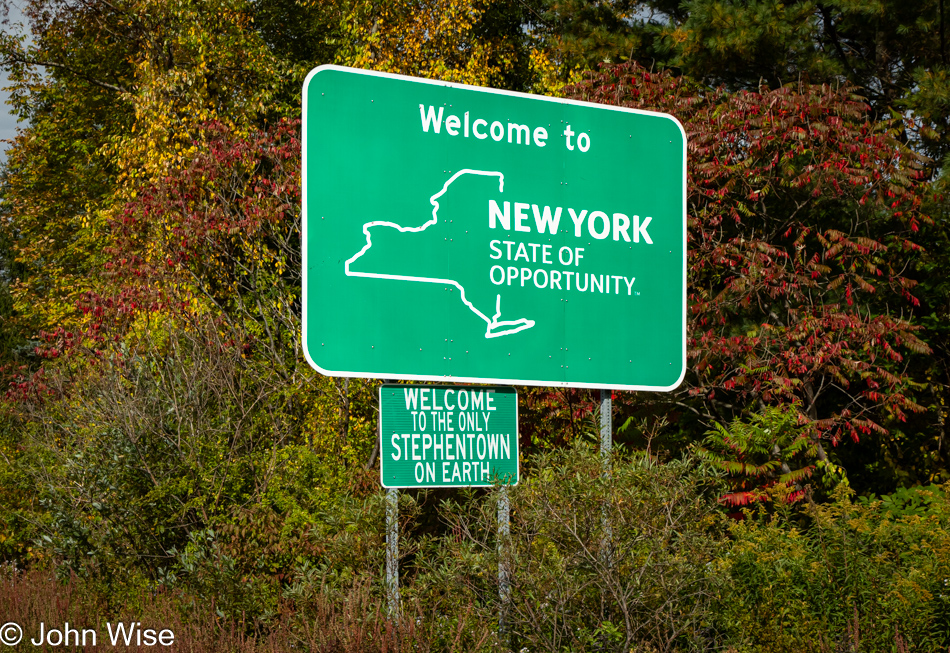 On Route 43 entering Stephentown, New York