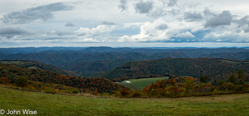 On the Seneca Skyway at the Fred Long Centennial View in Hambelton, West Virginia