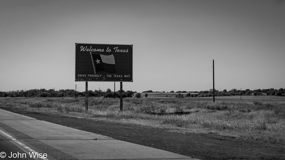 Texas State Line on Interstate 40