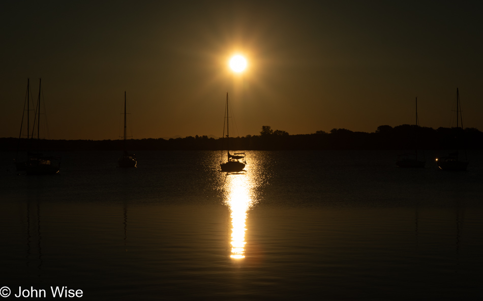 Sunrise over Lake Champlain from Rouses Point, New York