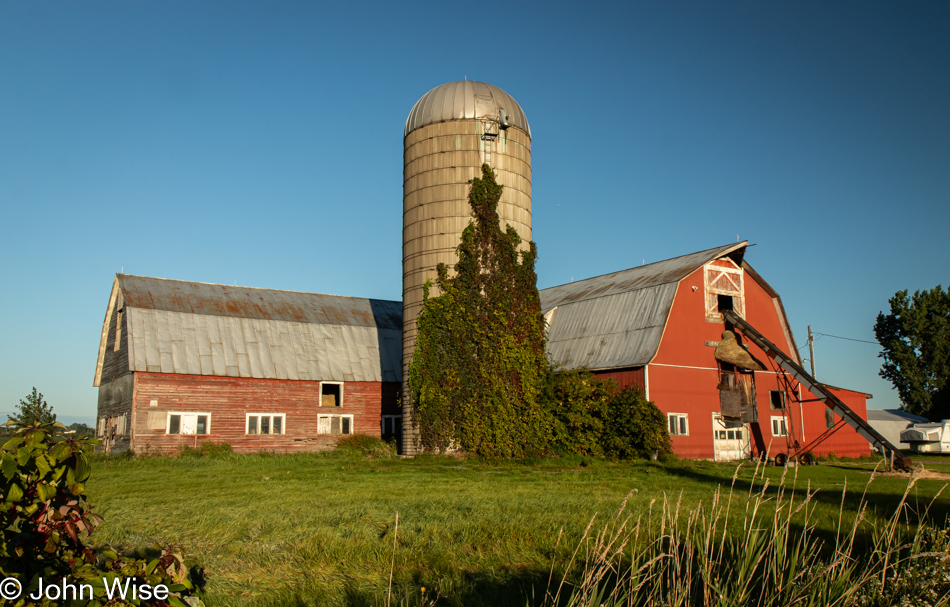 Barn and silo in Chazy, New York