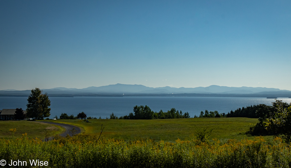 Lake Champlain seen from Keeseville, New York