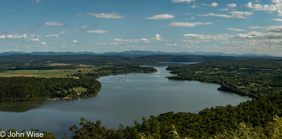 View from Mount Defiance in Ticonderoga, New York