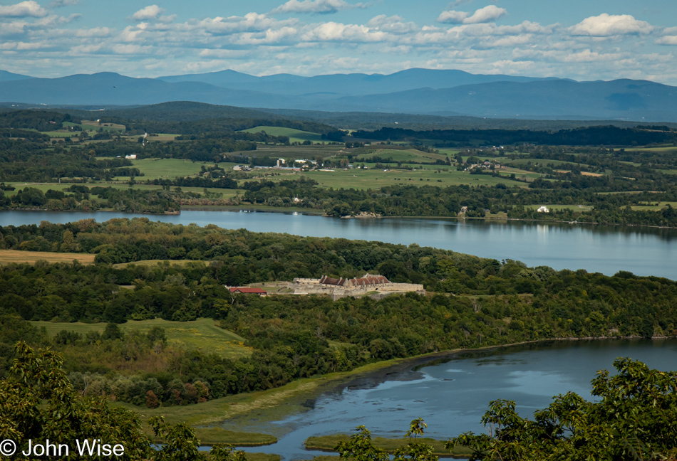 View from Mount Defiance in Ticonderoga, New York