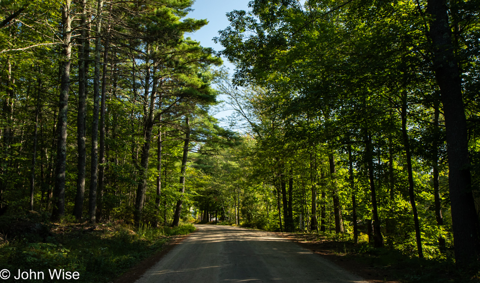 Side of the road in Rochester, New Hampshire