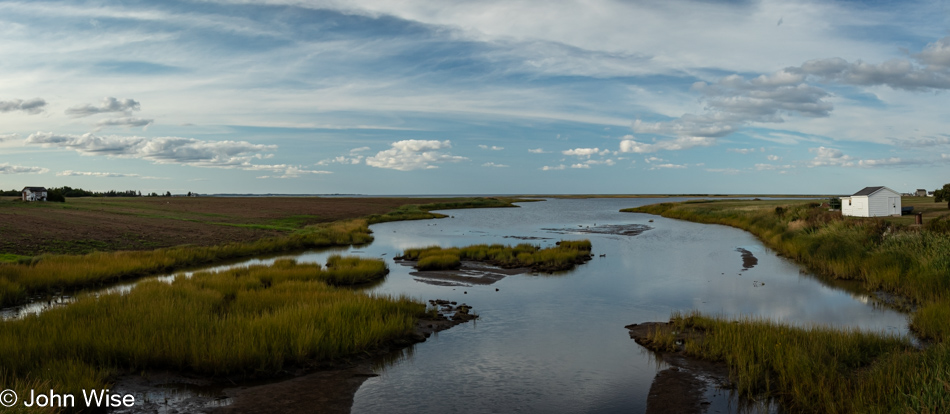 Waterway in Boudreau, New Brunswick, Canada