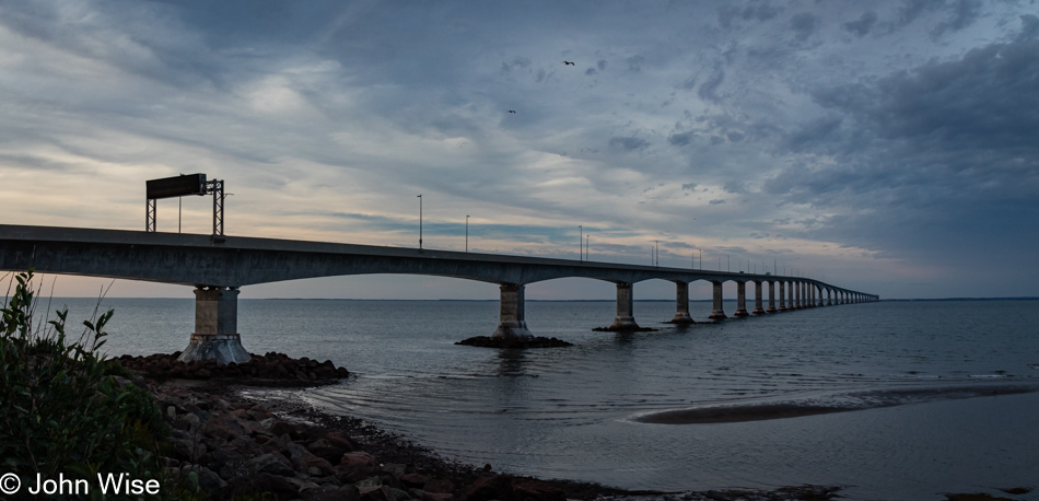 Confederation Bridge to Prince Edward Island at Cape Jourimain, New Brunswick, Canada