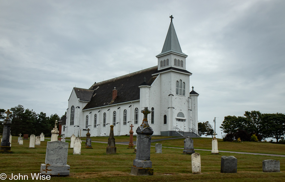 St Peter Church in St Peter Bay, Prince Edward Island, Canada