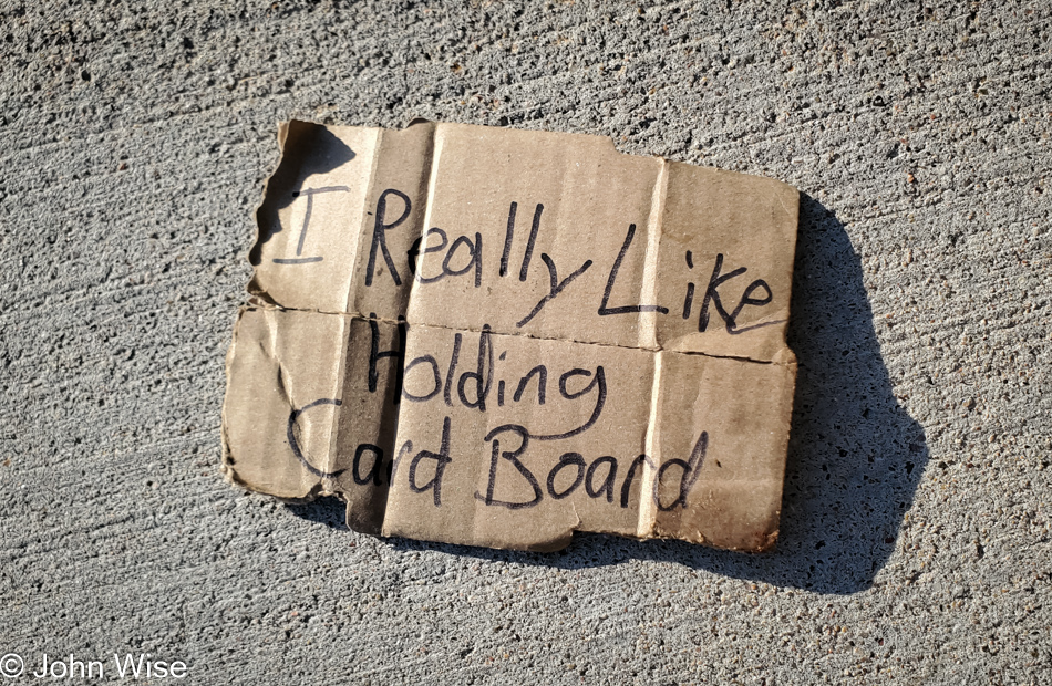 Homeless sign in Phoenix, Arizona