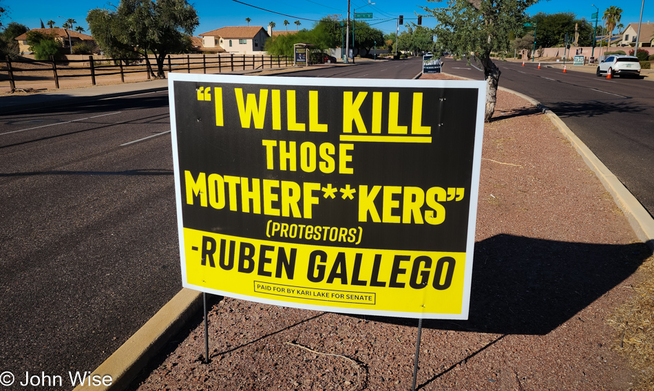 Election sign in Phoenix, Arizona